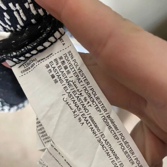 Mango SZ L black and white textured bodycon dress - Picture 3 of 4